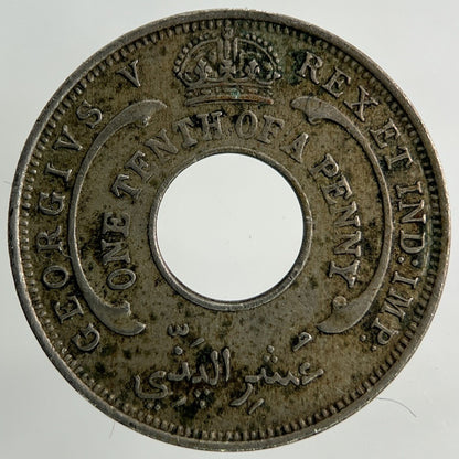 1927 West Africa 1/10 One Tenth Of A Penny Coin | Very High Grade