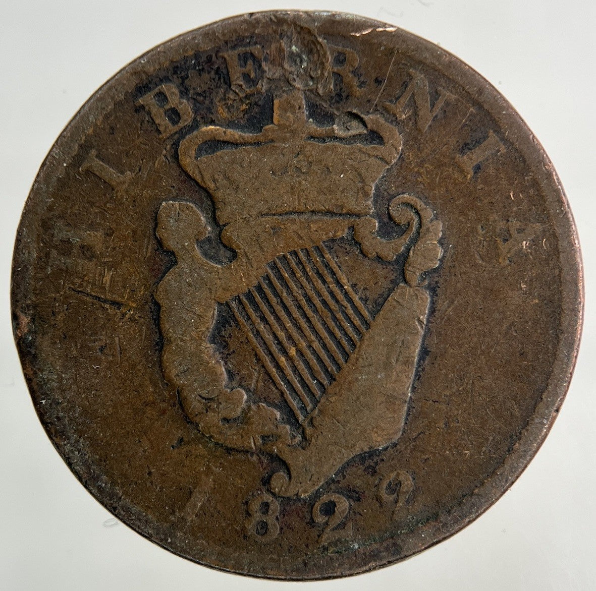 1822 Irish Half - Penny Coin | Collectable Grade