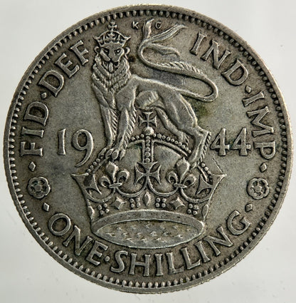 1944 George VI Shilling Silver Coin | Fine Collectable Grade