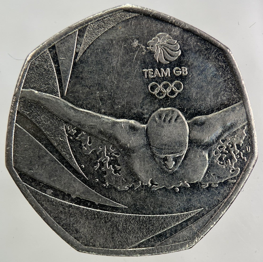 2016 Rio Olympics Swimming Team 50p Fifty - Pence Coin | Collectable Grade