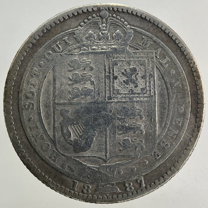 1887 Victoria Shilling Silver Coin | Collectable Grade