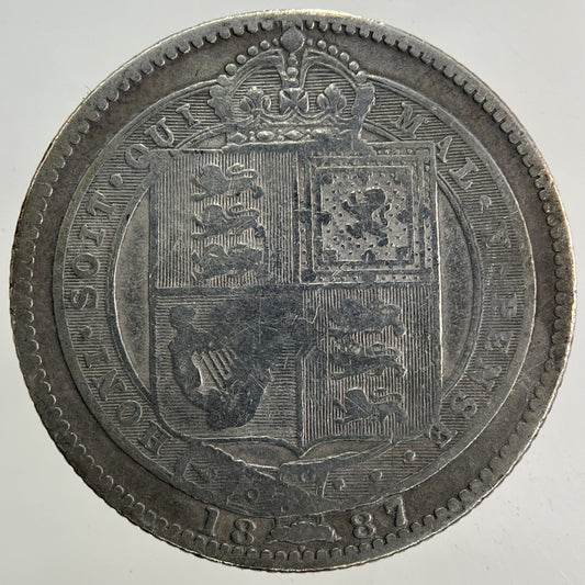 1887 Victoria Shilling Silver Coin | Collectable Grade
