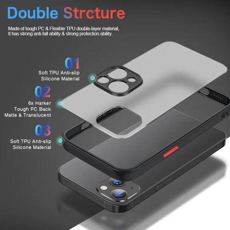1 x iPhone 16 Pro Max Black & Red TPU Slim Case Protector Premium UK Stock