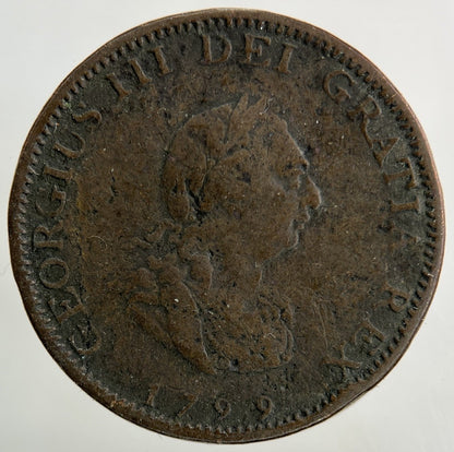 1799 George III 3rd Farthing Coin | Collectable Grade