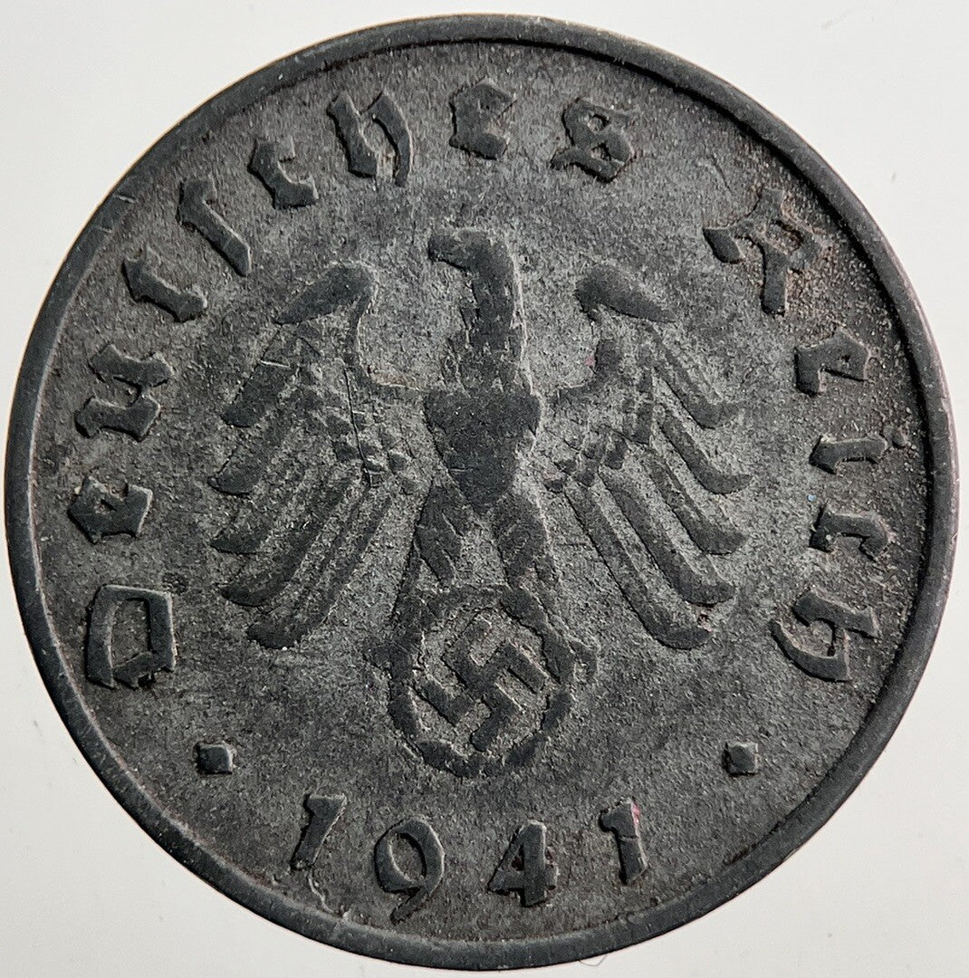 1941 - G Nazi Germany 10 Pfennig Coin | Very High Grade
