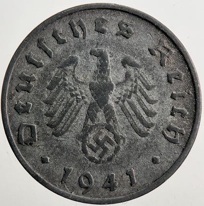1941 - G Nazi Germany 10 Pfennig Coin | Very High Grade