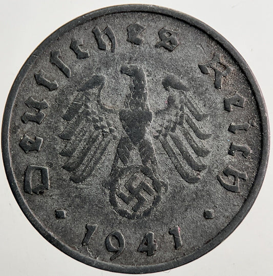 1941 - G Nazi Germany 10 Pfennig Coin | Very High Grade