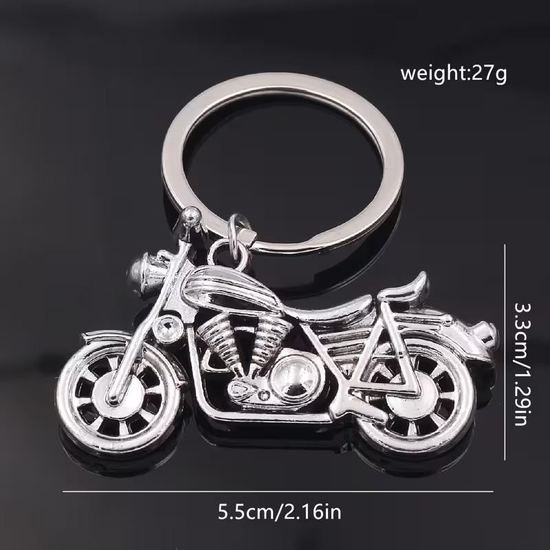 Mini Metal Classic Motorbike Keyring Keychain Gift UK