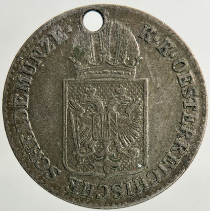 1849 Austria 6 Kreuzer Silver Coin | Fine Collectable Grade
