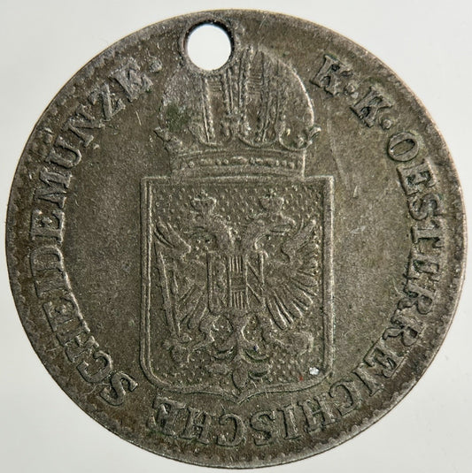 1849 Austria 6 Kreuzer Silver Coin | Fine Collectable Grade