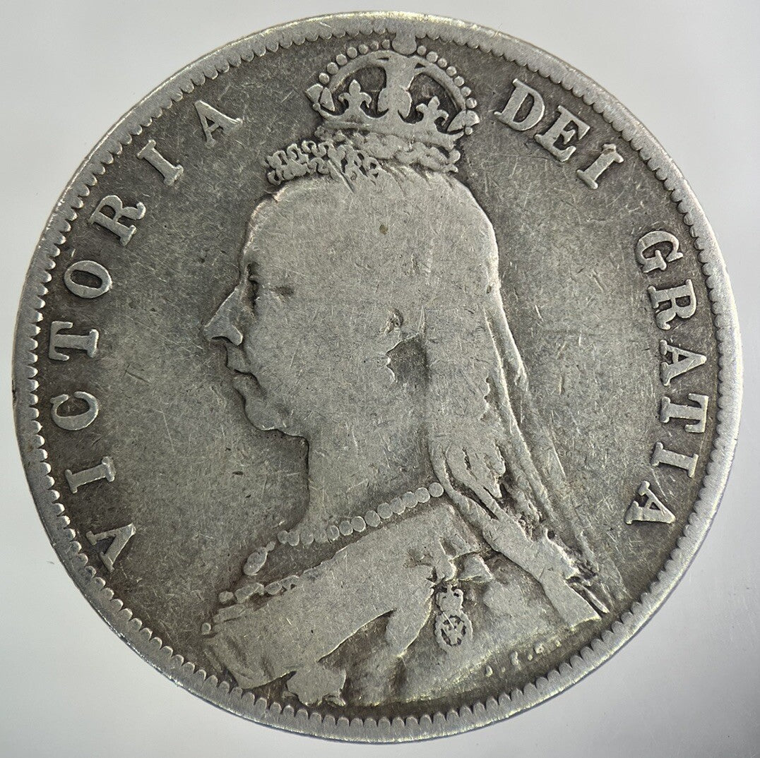 1889 Victoria Half - Crown Silver Coin | Collectable Grade