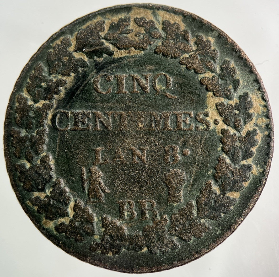 France Cinq 5 Centimes L’an 8 BB Coin | Collectable Grade