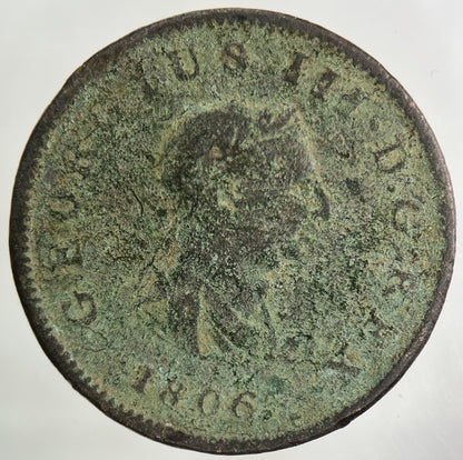 1806 George III 3rd Half - Penny Coin | Collectable Grade