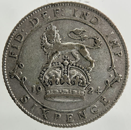 1924 George V Sixpence Silver Coin | Fine Collectable Grade