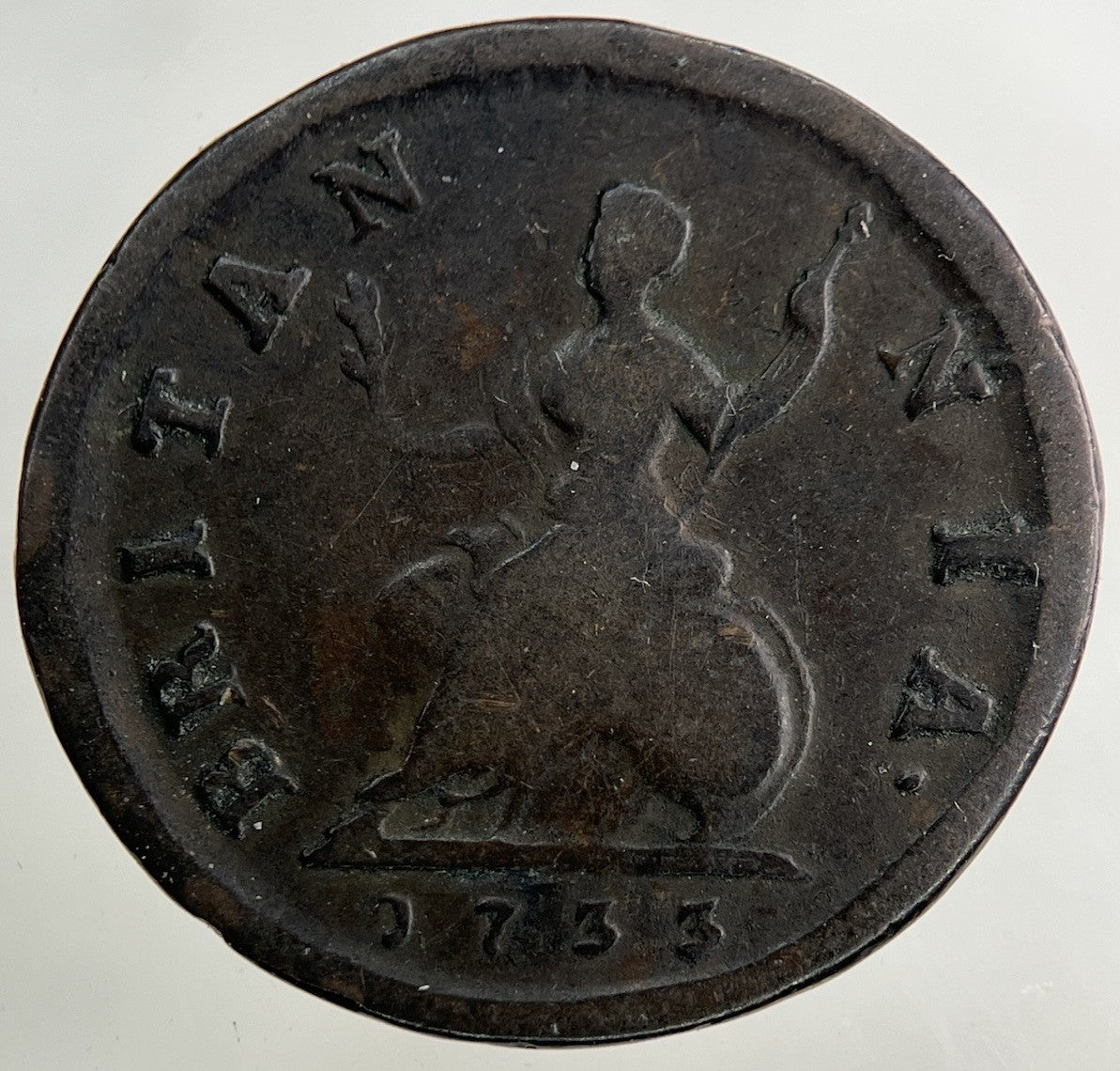 1733 George II 2nd Farthing Coin | Collectable Grade