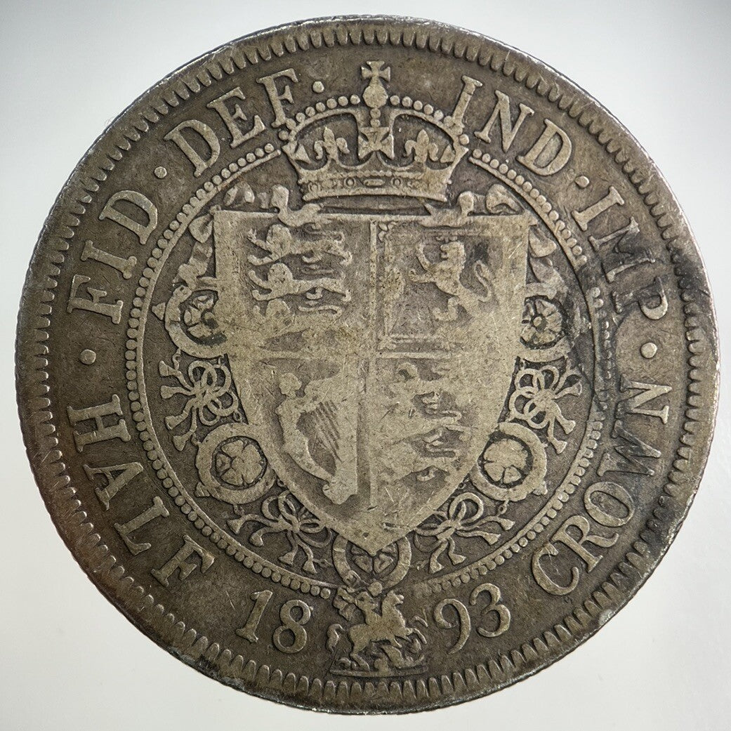 1893 Victoria Half - Crown Silver Coin | Collectable Grade