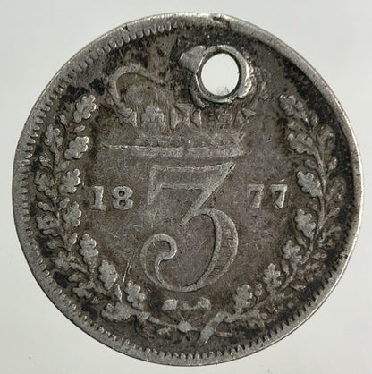 1877 Victoria Threepence Silver Coin | Fine Collectable Grade