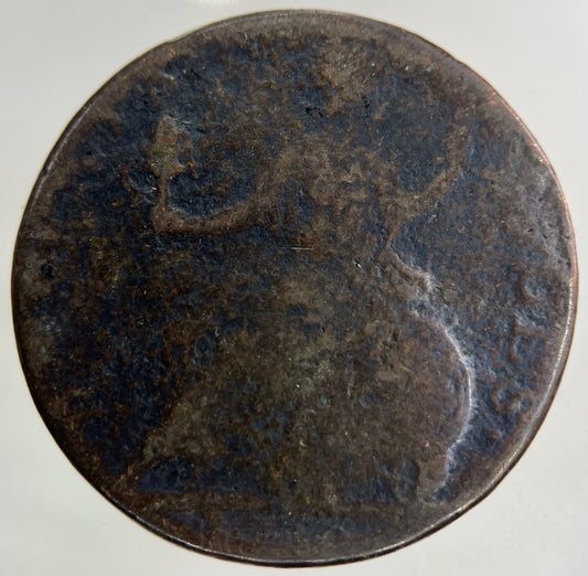 British George II 2nd Half - Penny Coin | Worn Grade
