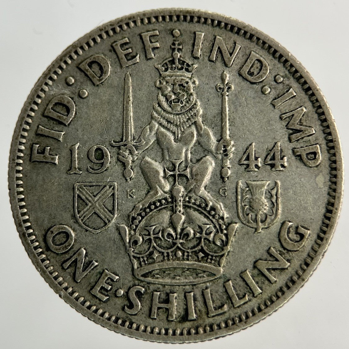 1944 George VI Shilling Silver Coin | Fine Collectable Grade