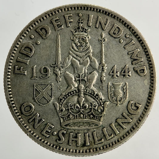 1944 George VI Shilling Silver Coin | Fine Collectable Grade
