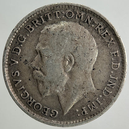1916 George V Threepence Silver Coin | Fine Collectable Grade