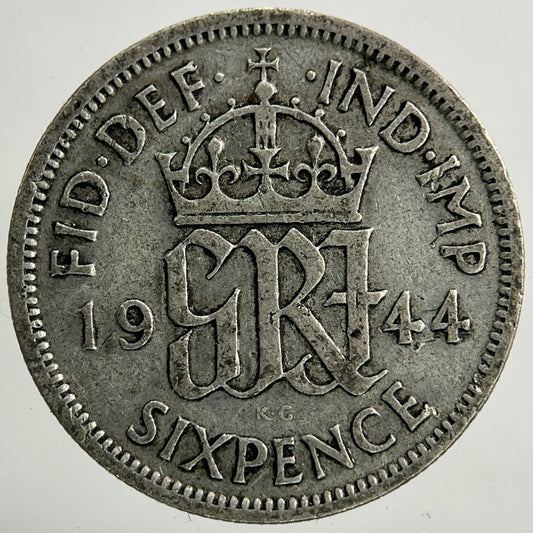 1944 George VI Sixpence Silver Coin | Collectable Grade