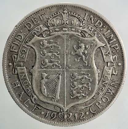1912 George V Half - Crown Silver Coin | Very High Grade
