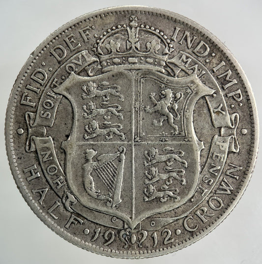 1912 George V Half - Crown Silver Coin | Very High Grade