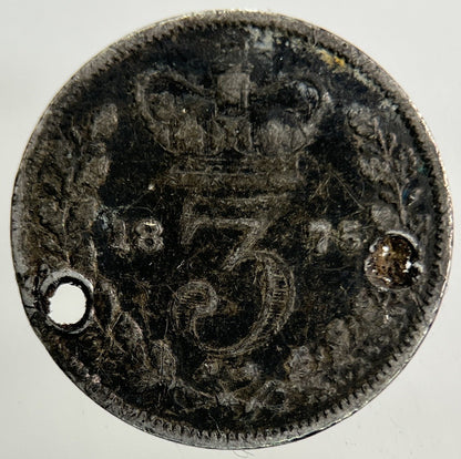1875 Victoria Threepence Silver Coin | Collectable Grade