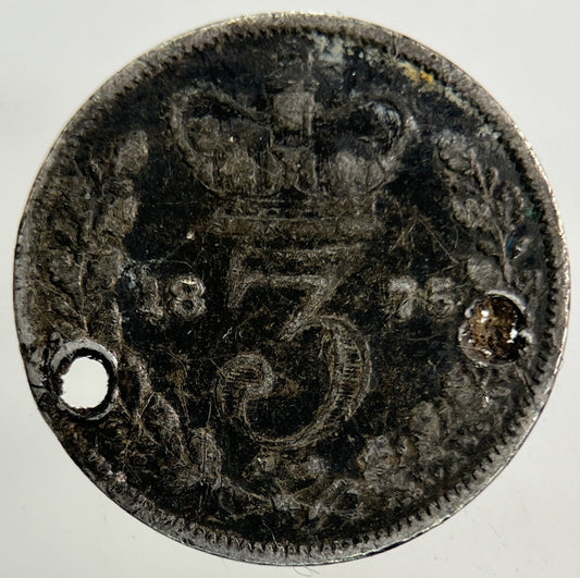 1875 Victoria Threepence Silver Coin | Collectable Grade