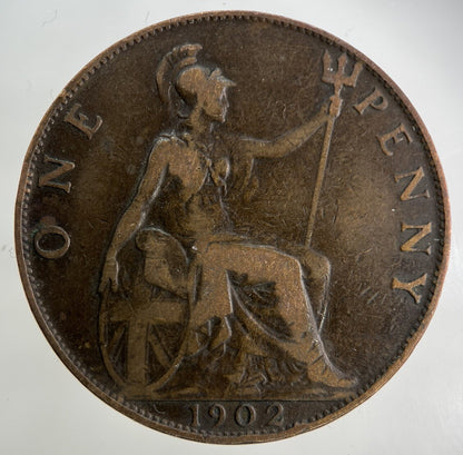 1902 Edward VII One Penny Coin | Fine Collectable Grade