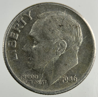 1946 US USA Roosevelt Dime Silver Coin | Collectable Grade