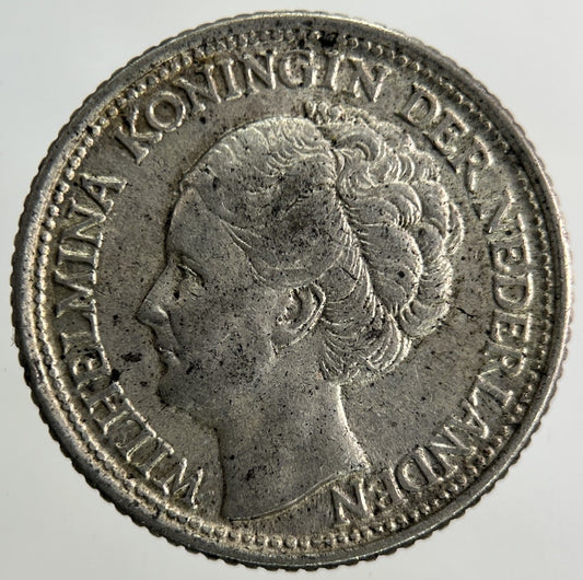 1944 Netherlands 25 Cents Silver Coin | Fine Collectable Grade