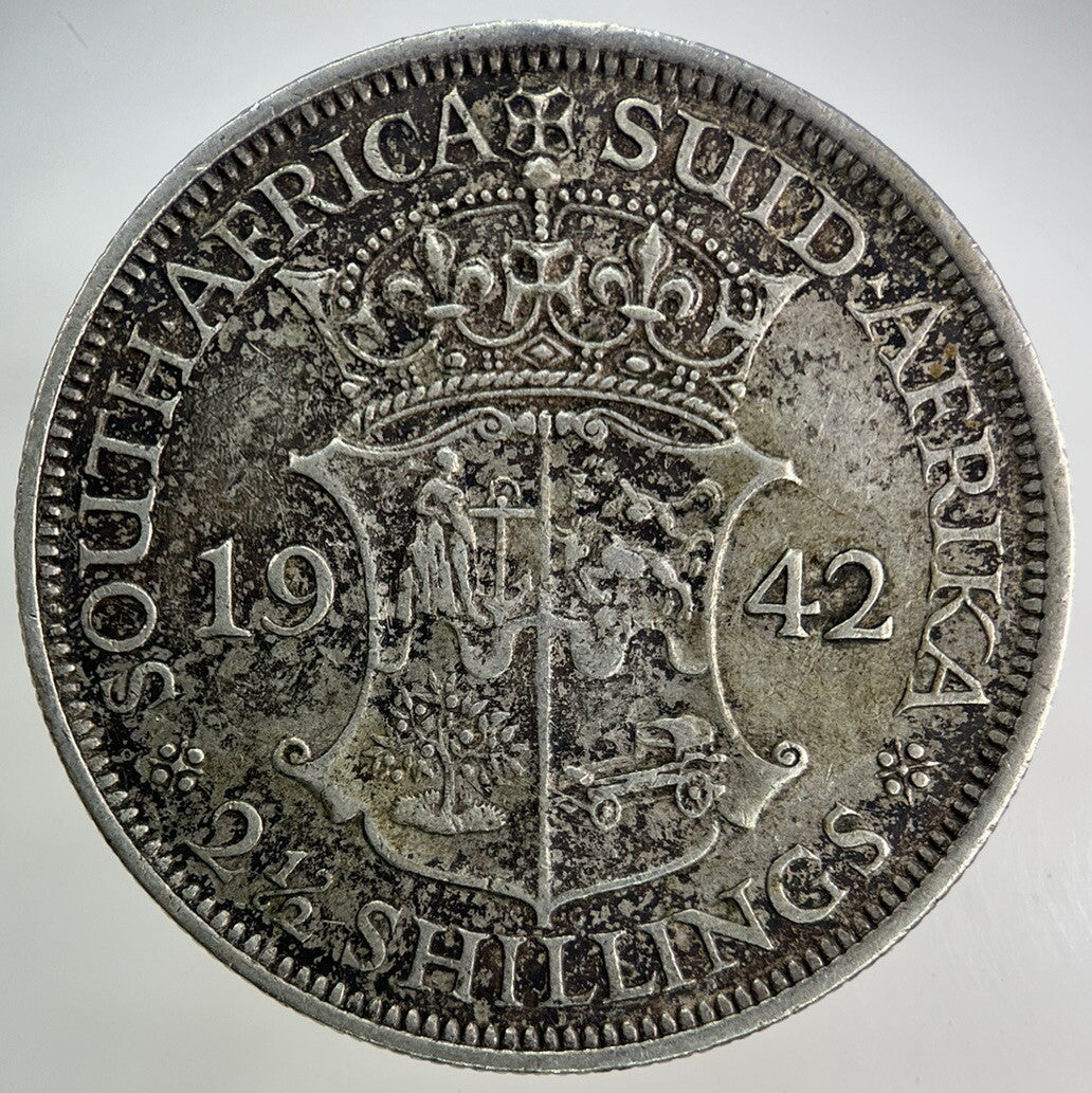 1942 South Africa Half - Crown Silver Coin | Very High Grade