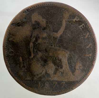 1877 Victoria One Penny Coin | Collectable Grade