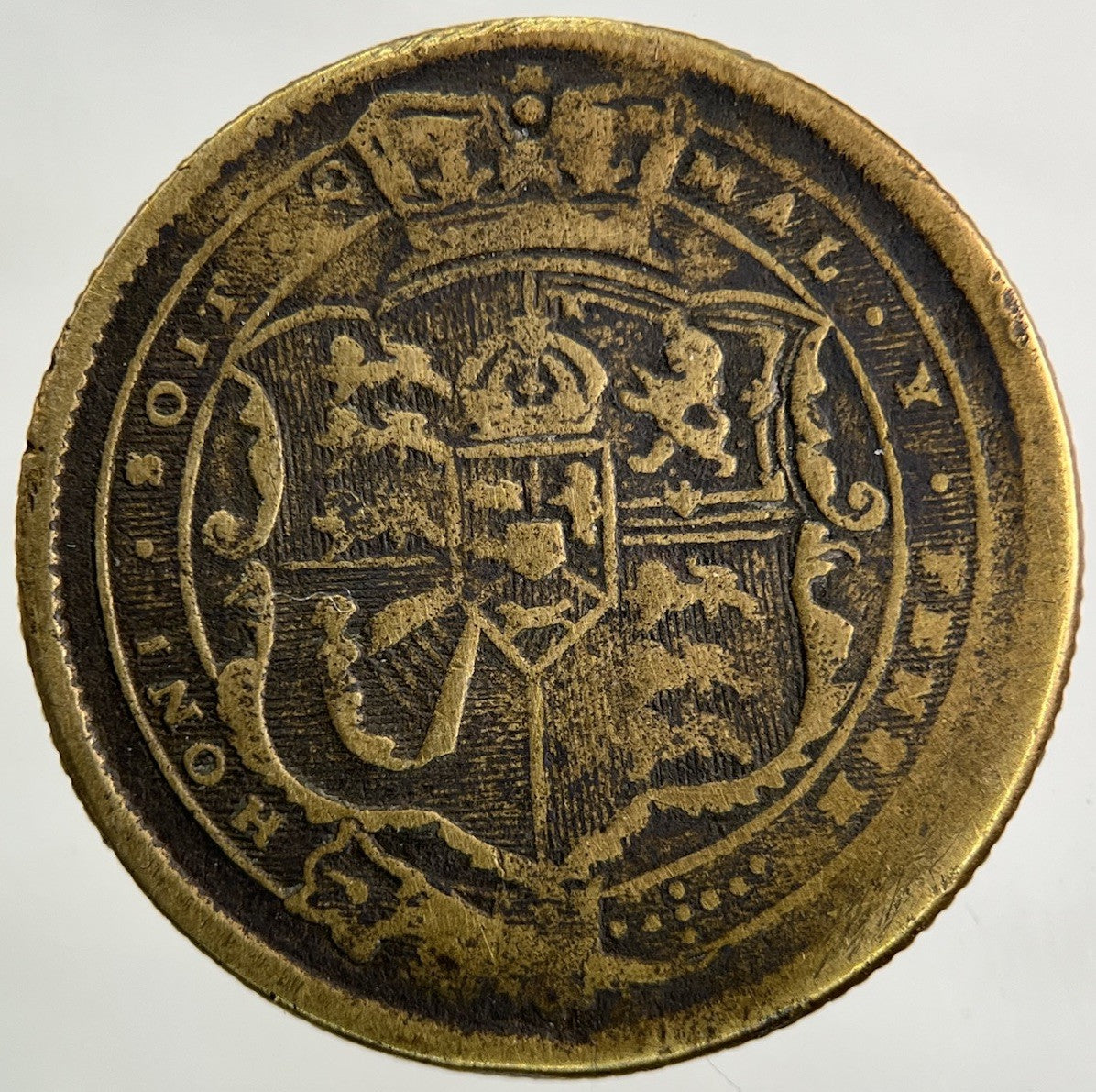 1816 Old Copper Forgery George III 3rd Shilling Coin | Collectable Grade