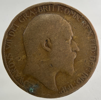 1906 Edward VII Half - Penny Coin | Fair Grade