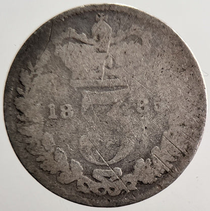 1885 Victoria Threepence Silver Coin | Fair Grade | a3614