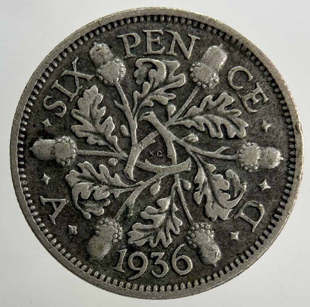 1936 George V Sixpence Silver Coin | Fine Collectable Grade