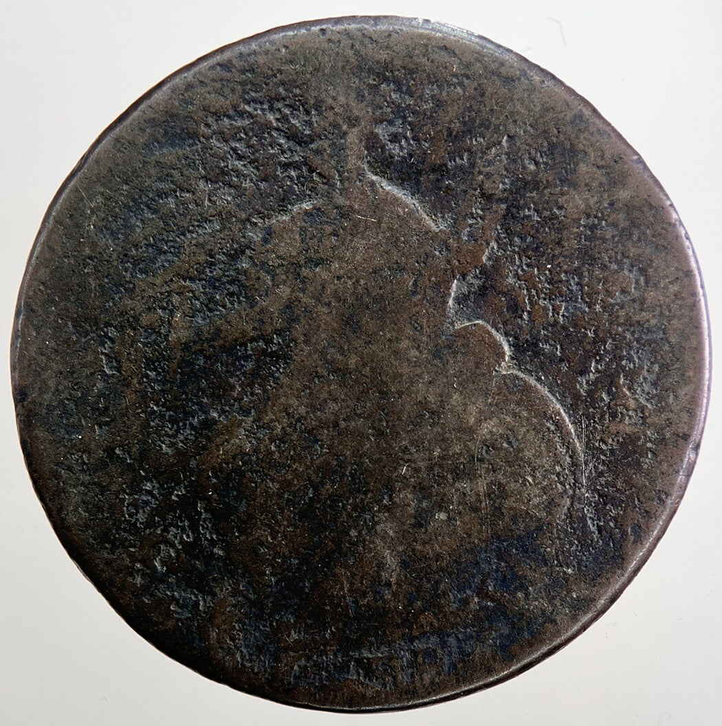 1755 George 3rd III Half - Penny British Coin | Worn Grade | a5045