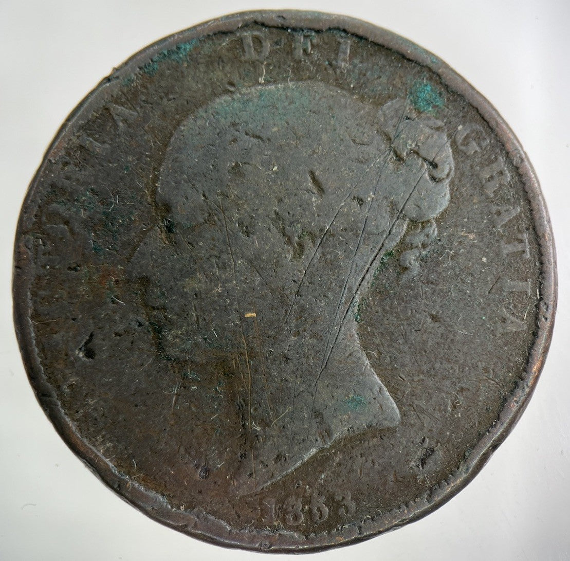 1853 Victoria One Penny Coin | Collectable Grade