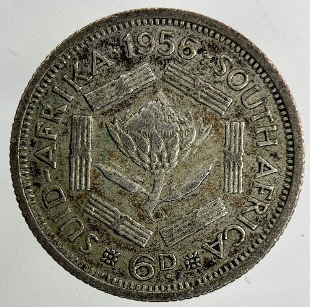1956 South Africa Sixpence Silver Coin | Collectable Grade