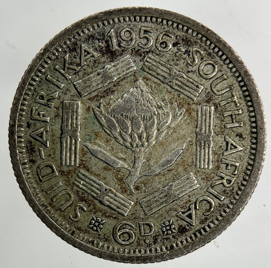1956 South Africa Sixpence Silver Coin | Collectable Grade