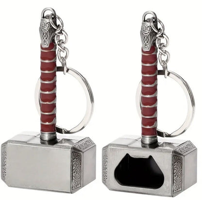 Metal Thor Hammer Shaped Bottle Opener Keyring Premium Keychain Gift UK