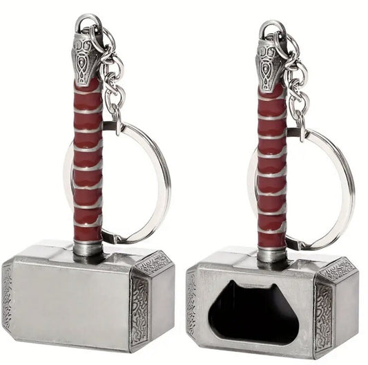 Metal Thor Hammer Shaped Bottle Opener Keyring Premium Keychain Gift UK