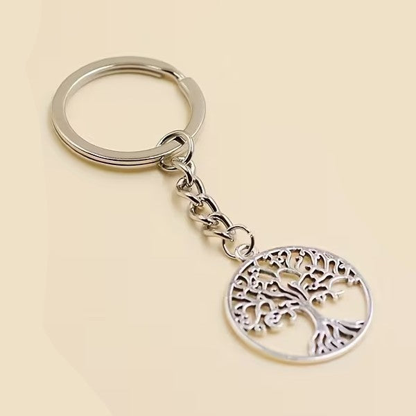 Metal Tree Of Life Charm Keyring Premium Keychain Gift UK
