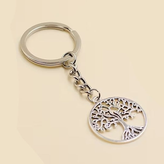 Metal Tree Of Life Charm Keyring Premium Keychain Gift UK