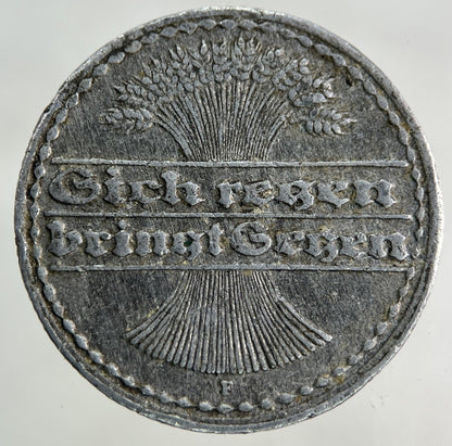1922 German 50 Pfennig Coin | Fine Collectable Grade