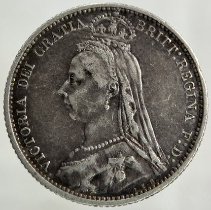 1887 Victoria Sixpence Silver Coin | Fine Collectable Grade