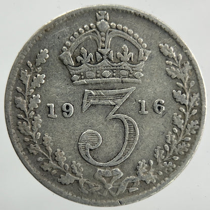 1916 George V Threepence Silver Coin | Collectable Grade